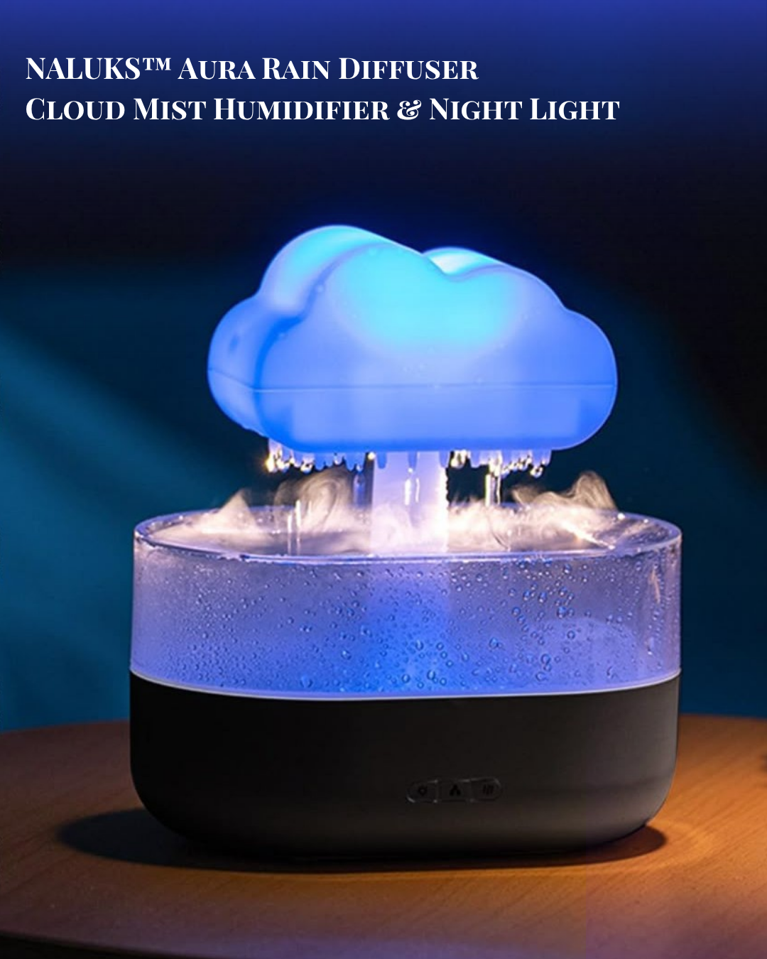 Aura Rain Diffuser – Soothing Light & Cloud Mist Humidifier