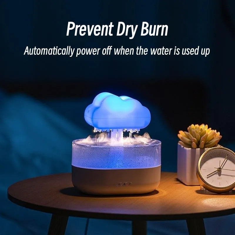 Aura Rain Diffuser – Soothing Light & Cloud Mist Humidifier